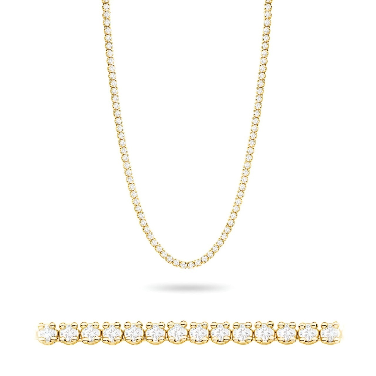 Colier Aur 14K cu Diamante de Laborator 6.90 ct