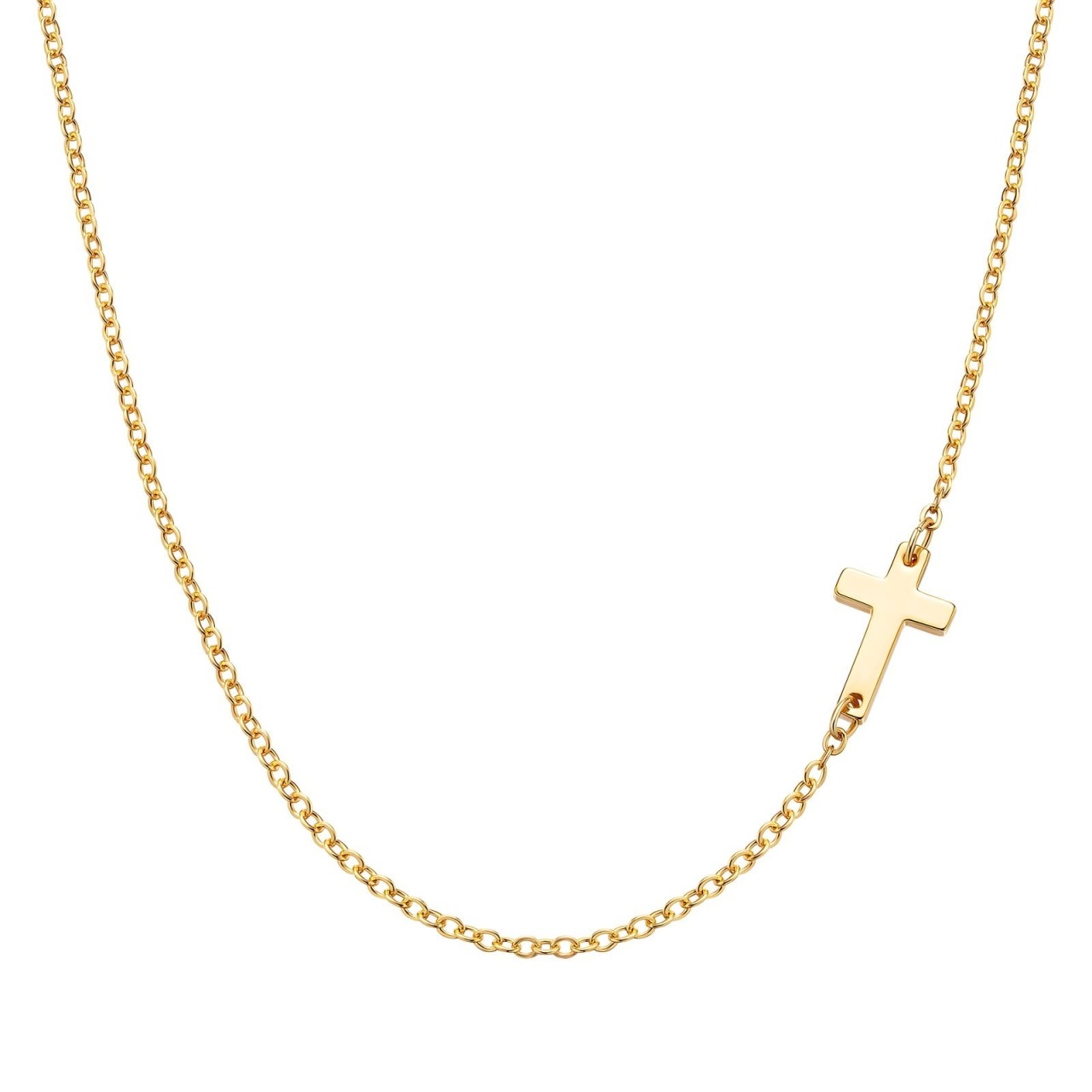 Colier Cruce din Inox placat cu AUR 18K