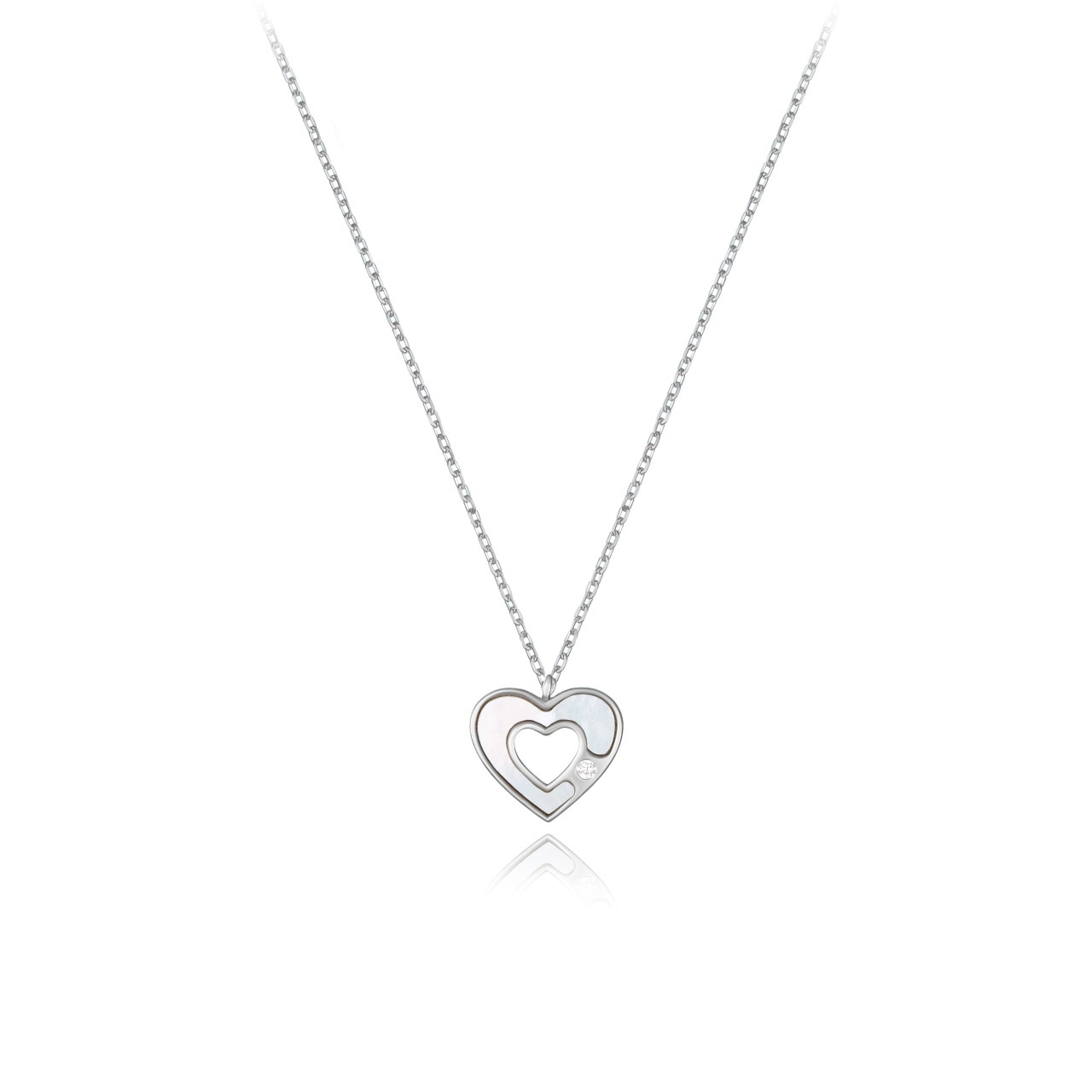 Colier din argint 925 cu cristale Aurora’s Heart