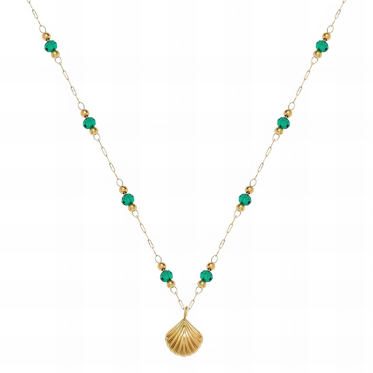 Colier Oceany din Inox placat cu AUR 18K