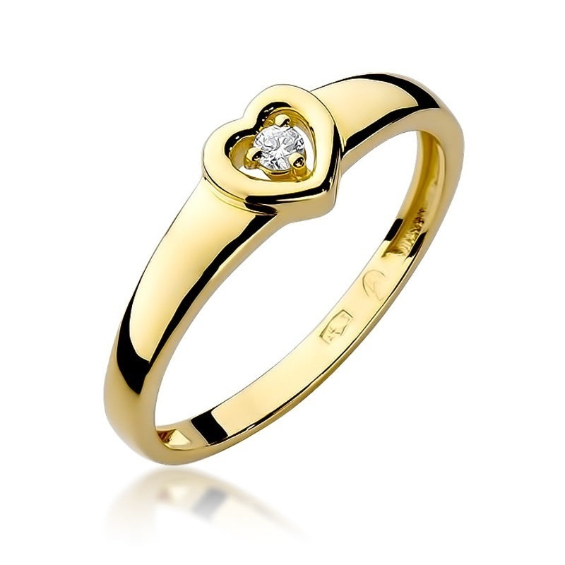 Inel Aur 14K cu Diamant Natural 0.04 ct