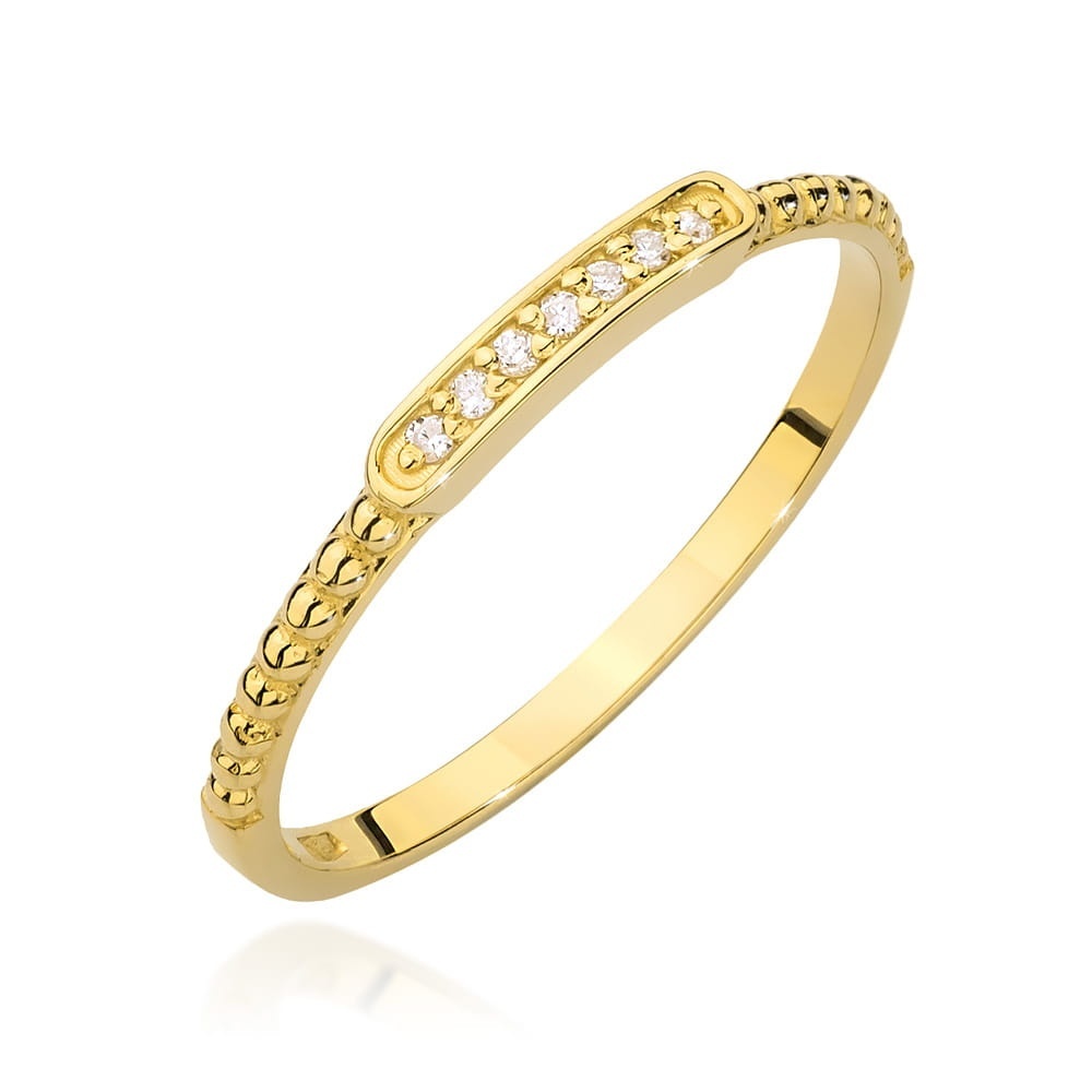 Inel Aur 9K cu Diamante Naturale 0.04 ct