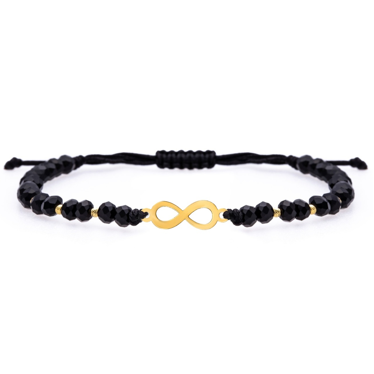 Bratara cu cristale si infinit din aur 14k