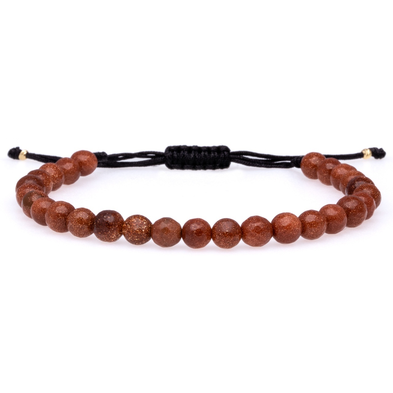 Brățara cu snur reglabil si Goldstone 6mm