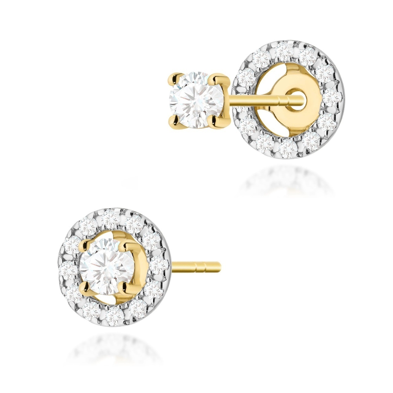 Cercei Aur 14K cu Diamante de Laborator 0.32 ct
