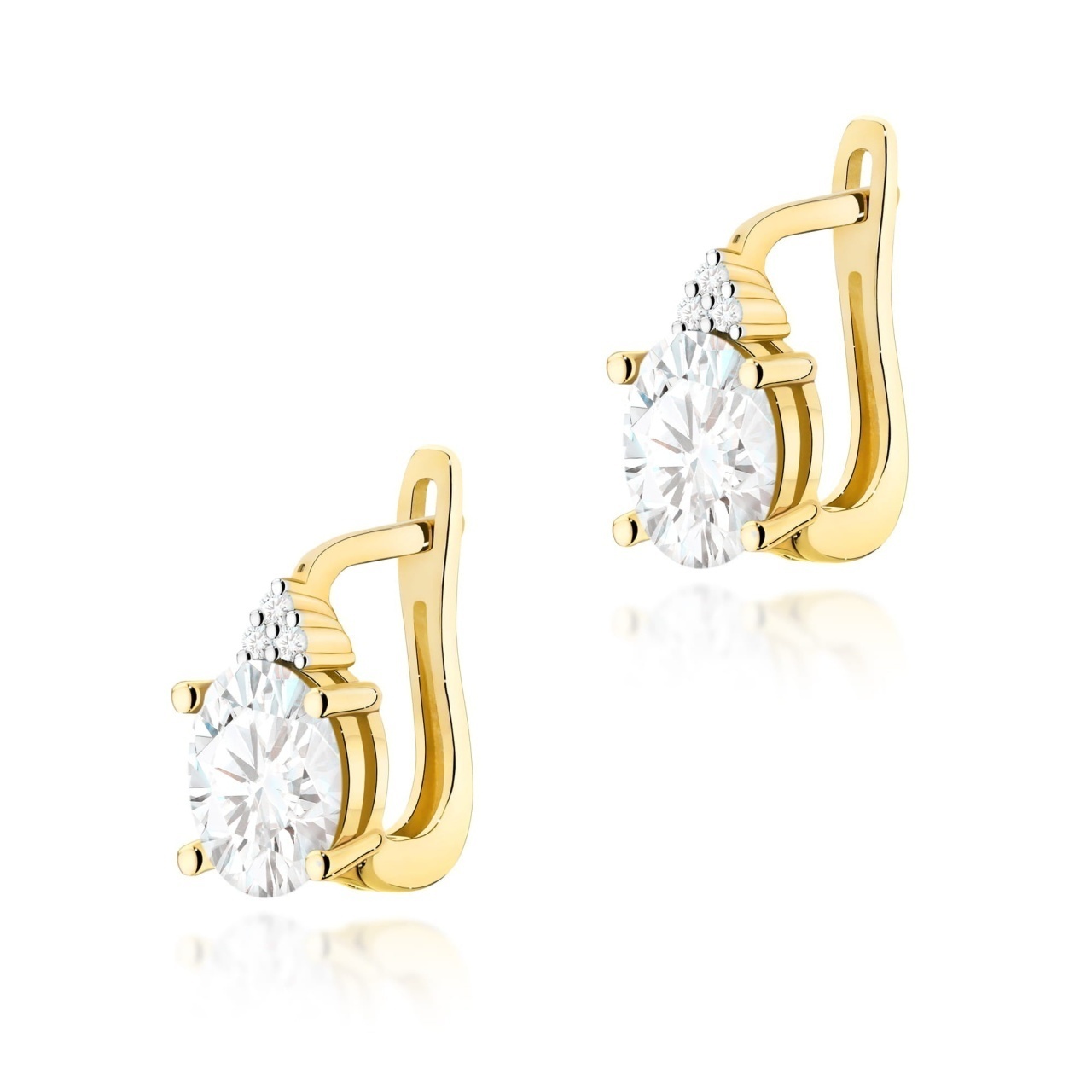 Cercei Aur 14K cu Diamante de Laborator 0.75 ct