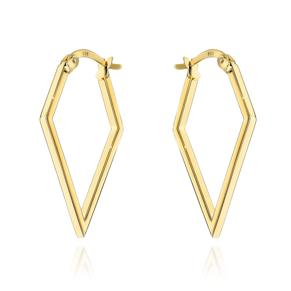 Cercei din Aur 14k - Forma Diamant