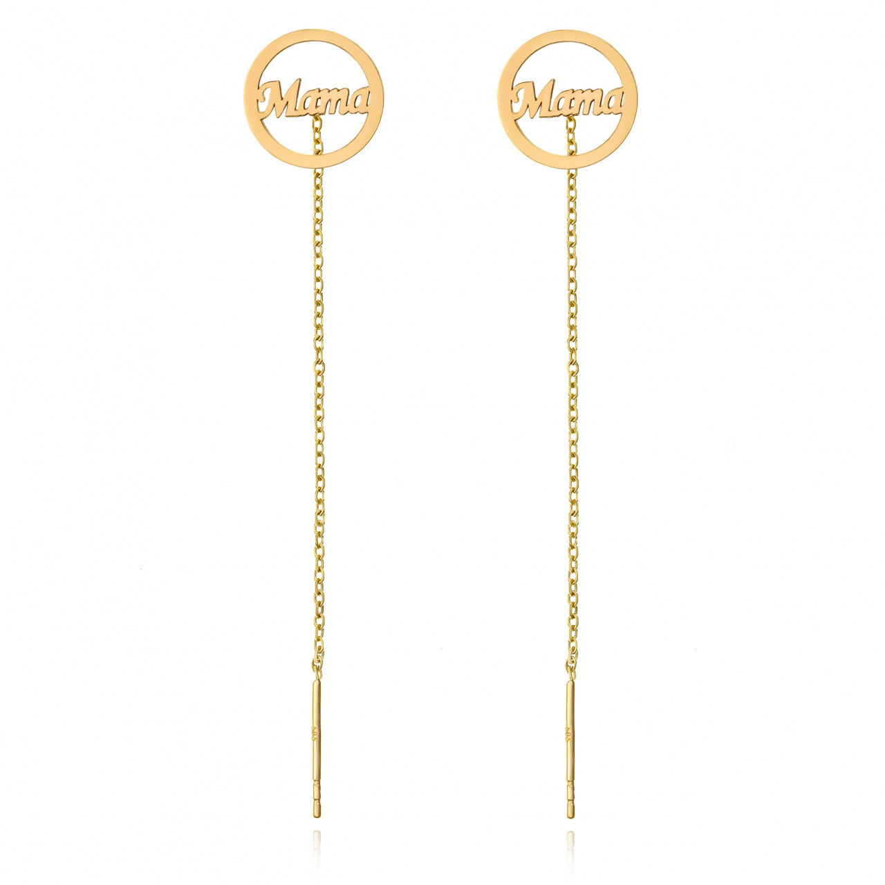 Cercei MAMA din AUR 14K si lantisor