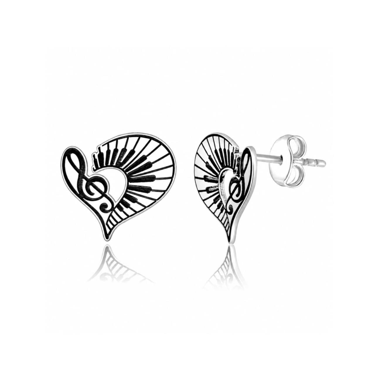 Cercei Piano Heart din Argint 925