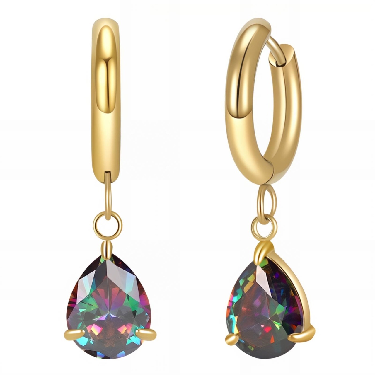 Cercei Stellar din Inox placat cu AUR 18K