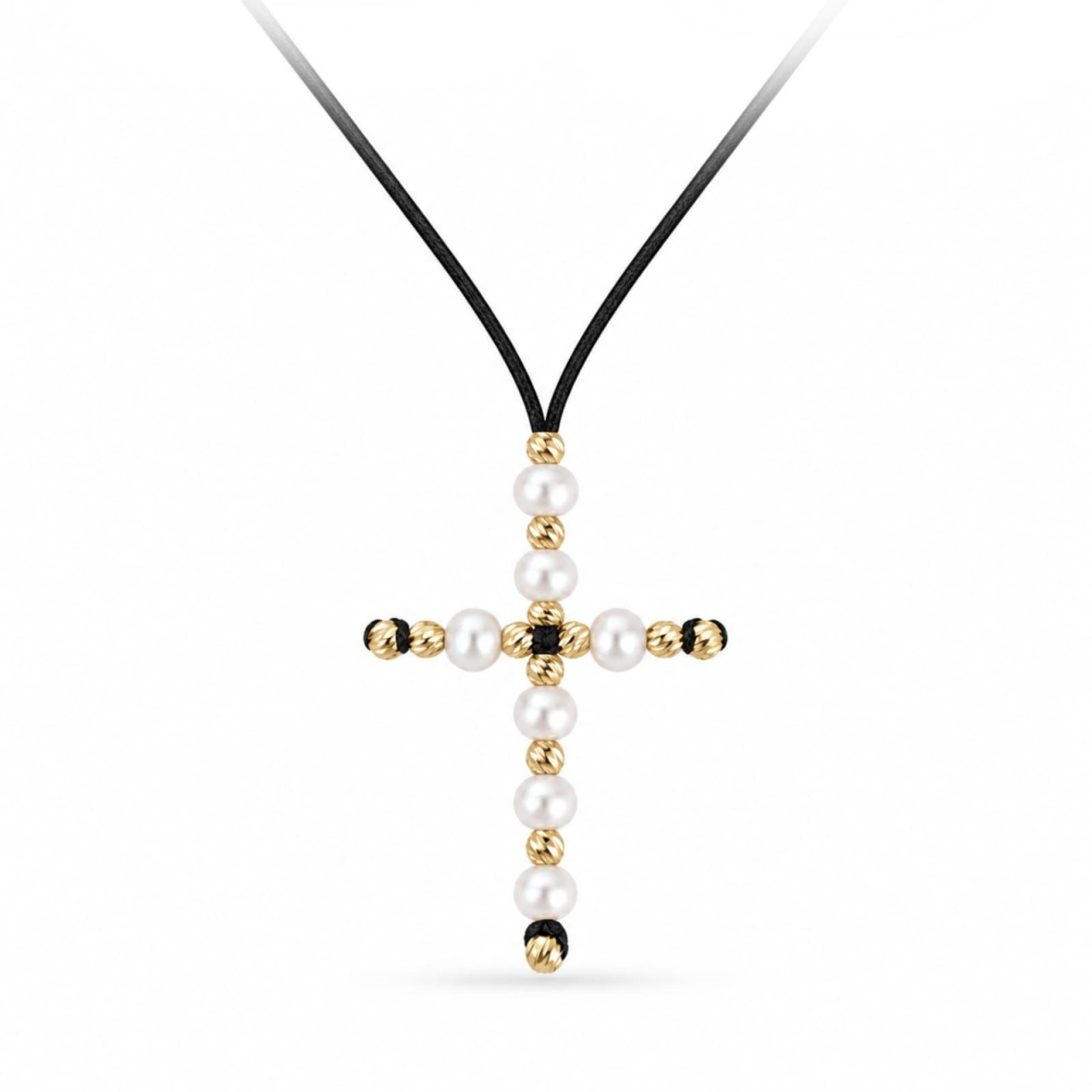 Choker Pearl Cross din AUR 14K