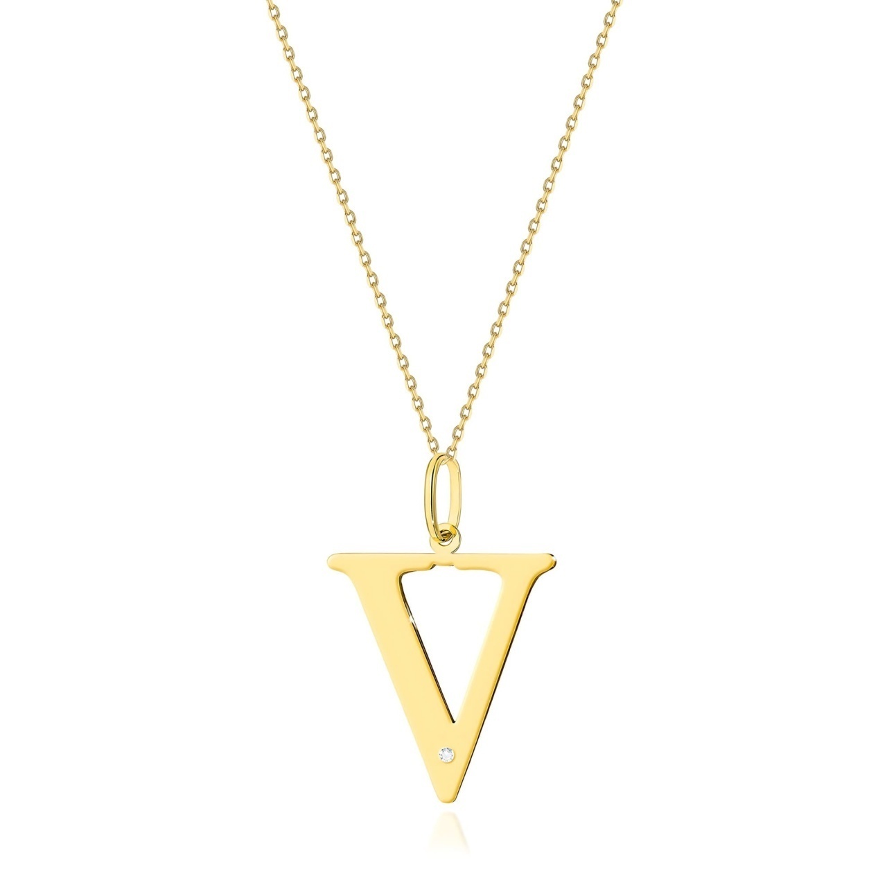 Colier Aur 14K cu Diamant Natural 0.01 ct