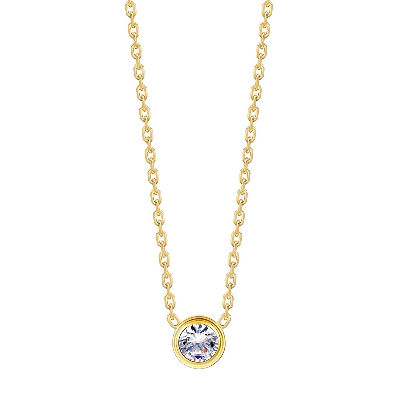 Colier Elegance Crystal din Inox placat cu AUR 18K