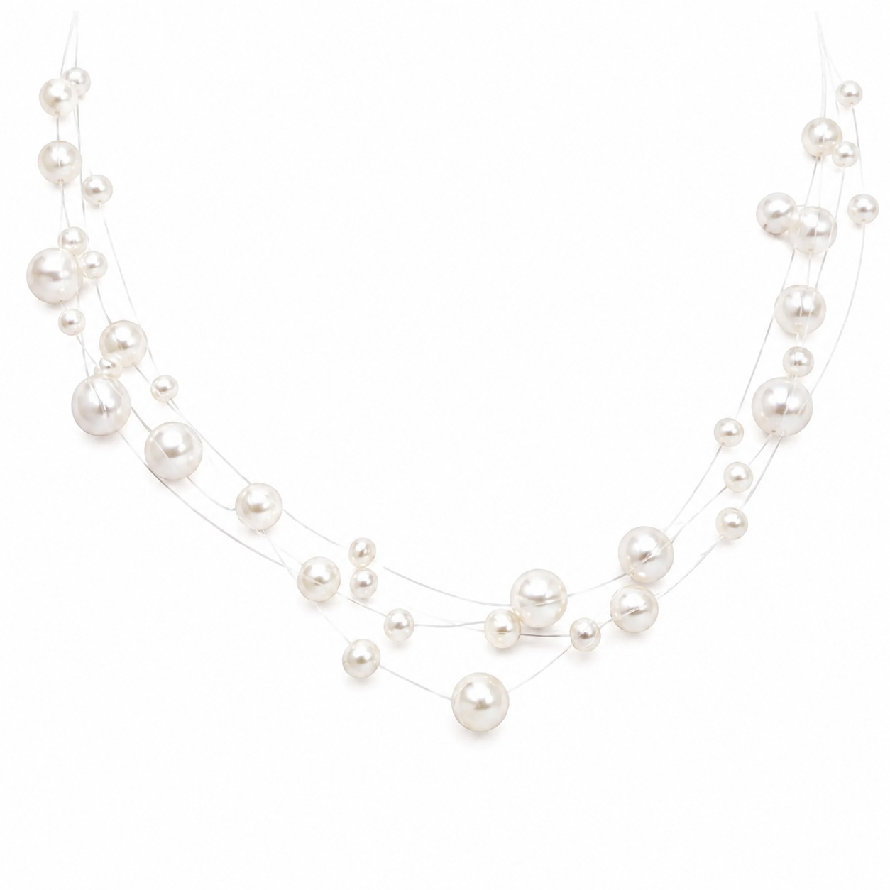 Colier Floating Pearls din AUR 14K