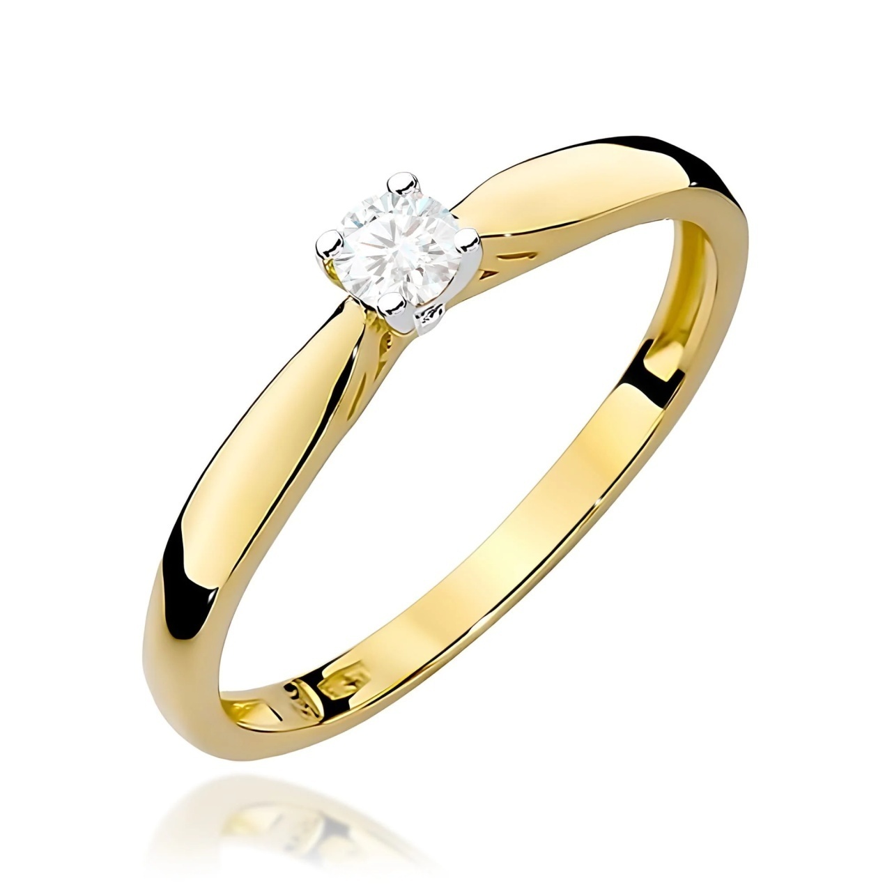 Inel Aur 14K cu Diamant de Laborator 0.10 ct