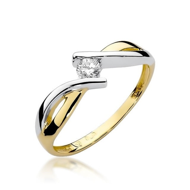 Inel Aur 14K cu Diamant Natural 0.10 ct