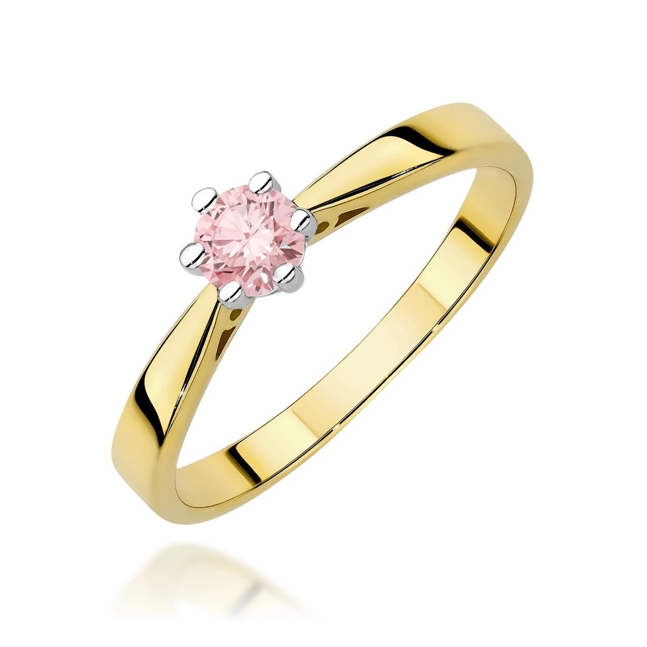 Inel Aur 14K cu Diamant Roz de Laborator 0.30 ct