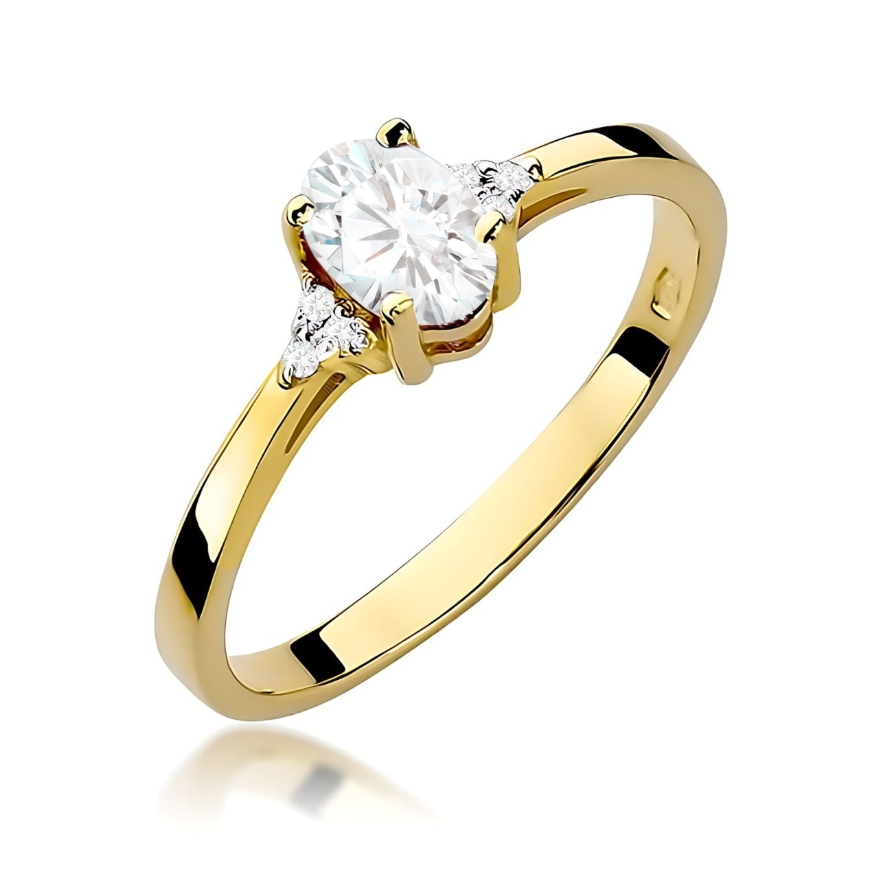 Inel Aur 14K cu Diamante de Laborator 0.45 ct