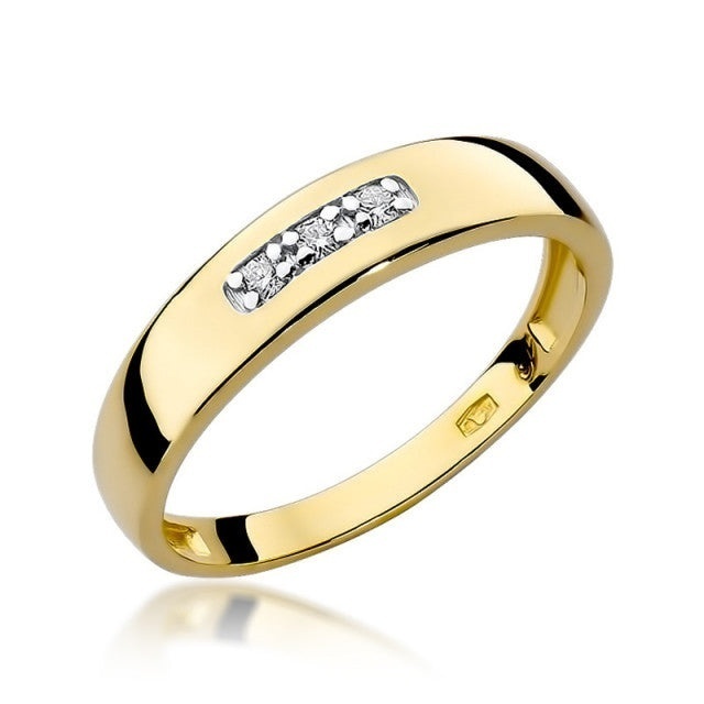 Inel Aur 14K cu Diamante Naturale 0.04 ct