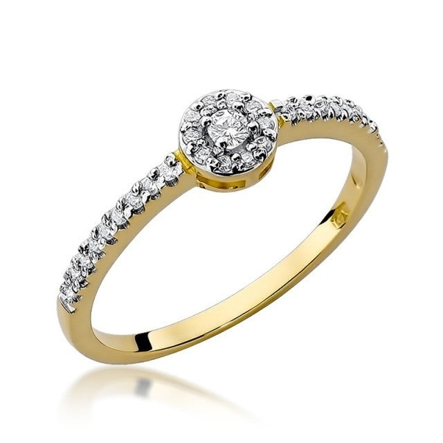Inel Aur 14K cu Diamante Naturale 0.19 ct