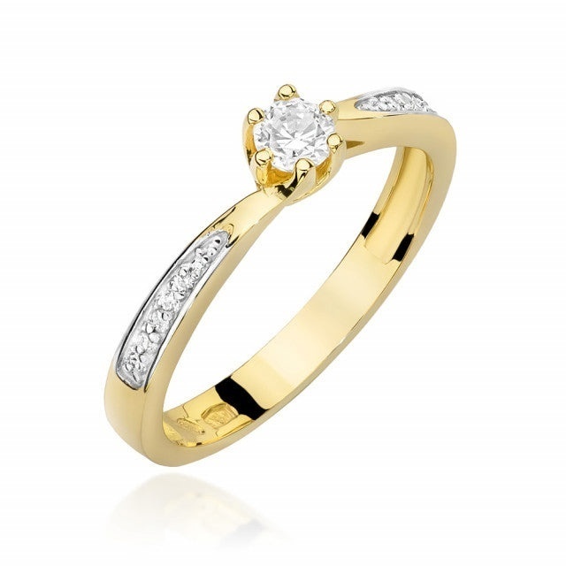 Inel Aur 14K cu Diamante Naturale 0.20 ct