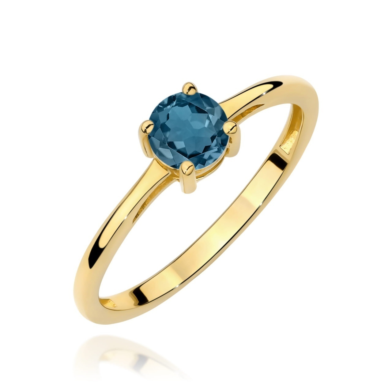 Inel Aur 14K cu Topaz London Blue 0.50 ct