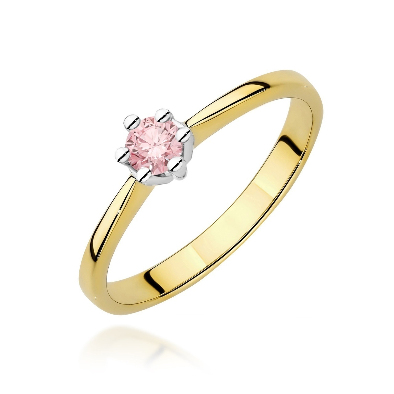 Inel Aur 9K cu Diamant Natural 0.15 ct