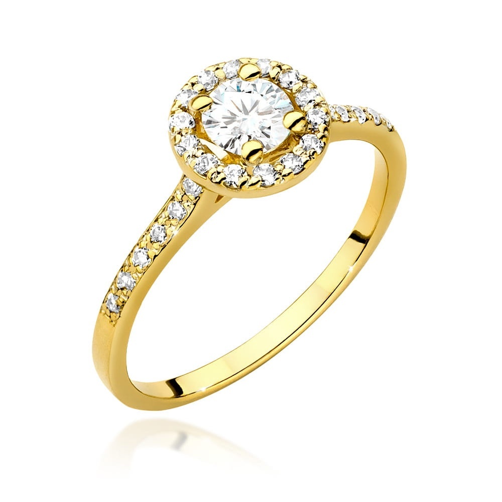 Inel Aur 9K cu Diamante Naturale 0.64 ct