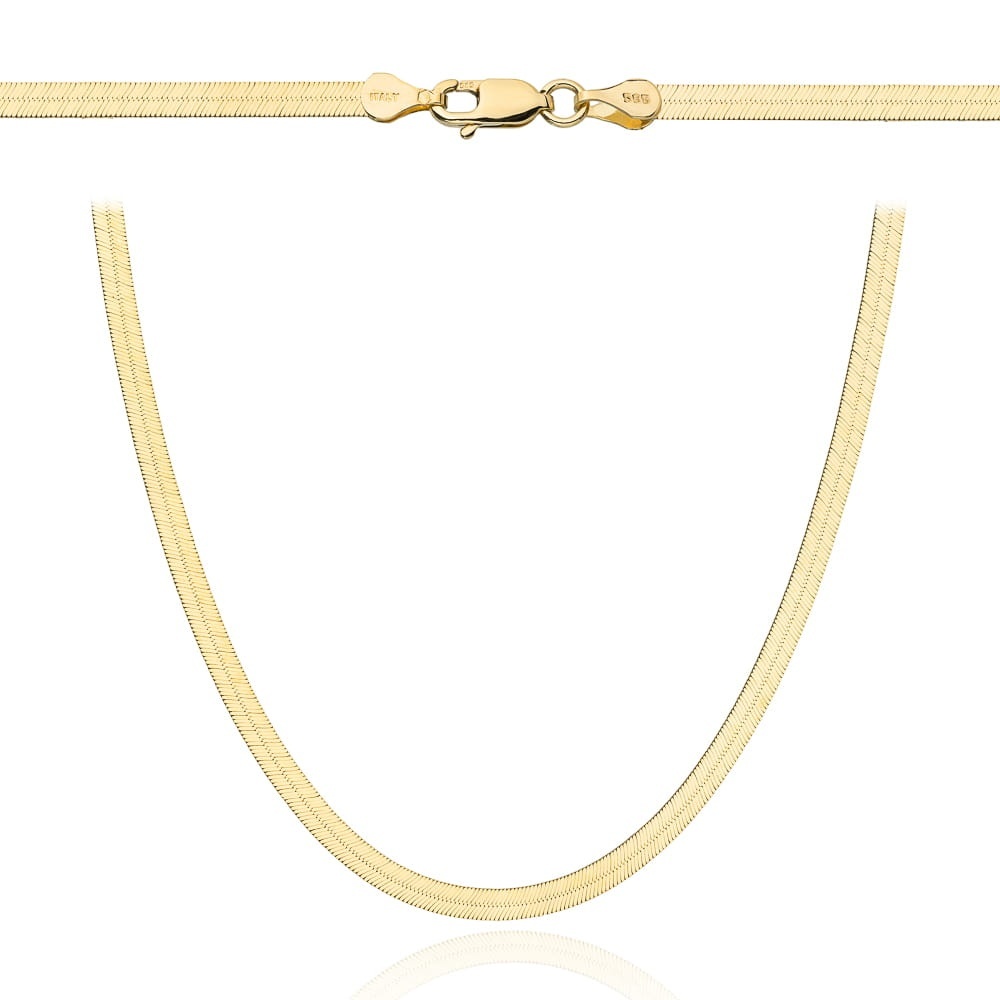 Lanț Aur Galben Tip Bandă 14K 40cm