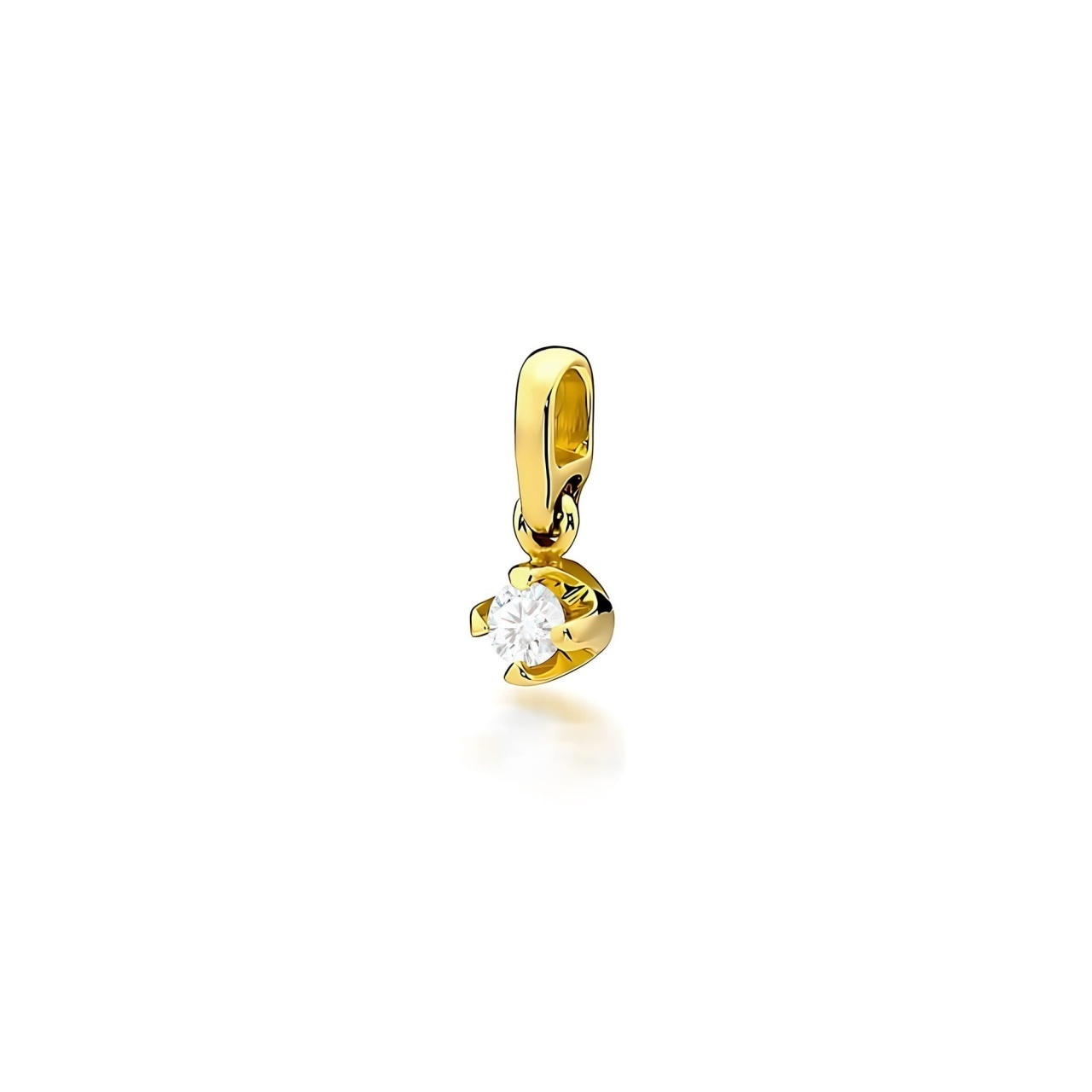 Pandantiv Aur 14K cu Diamant Natural 0.08 ct