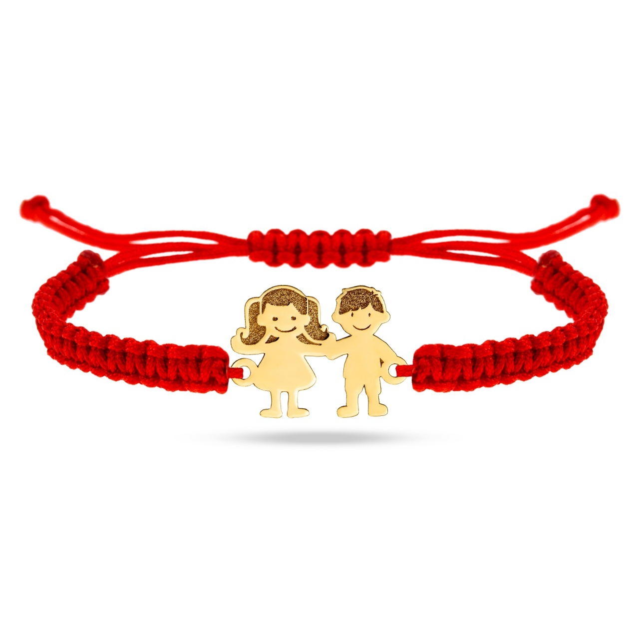 Bratara Childly cu snur si copii din aur 14k