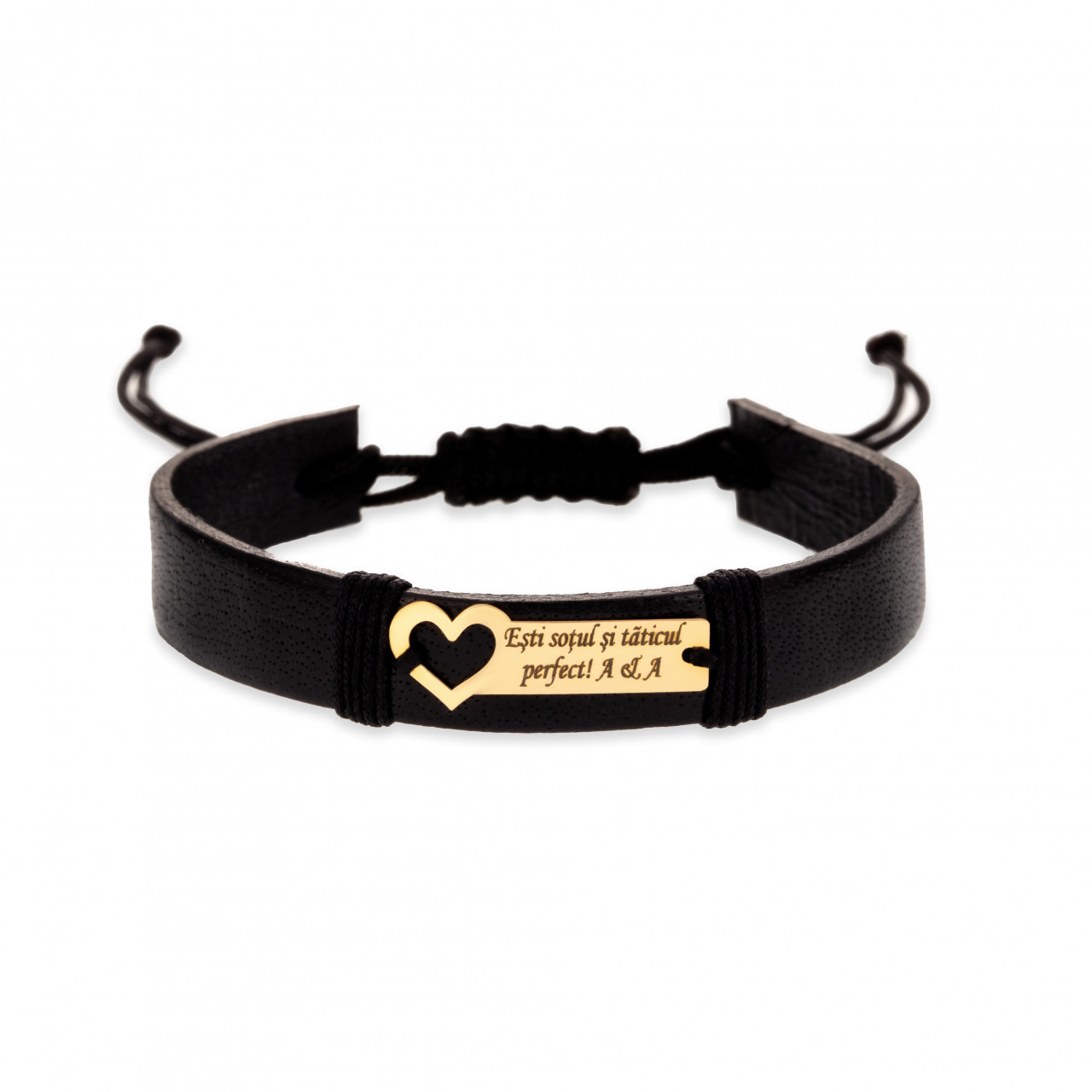 Bratara Esti sotul perfect! din AUR 14K si Piele Naturală