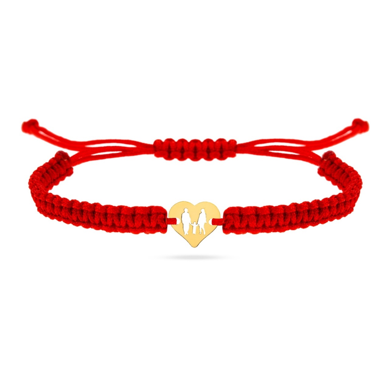 Brățară Heart Family cu inimioara din AUR 14K