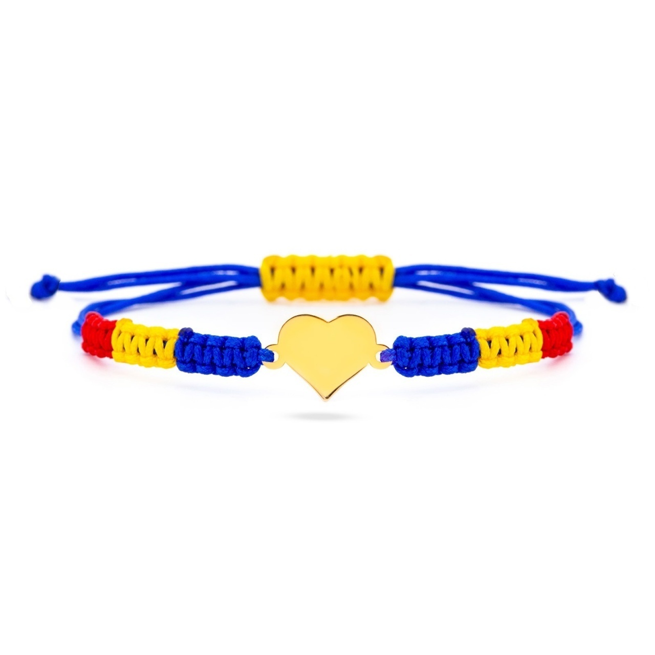 Brățară Inima mea -Tricolor România din Aur 14K