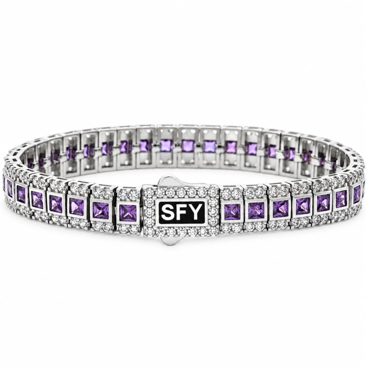 Brățară Tennis SFY din Argint 925 cu Cristale Zirconia Mov