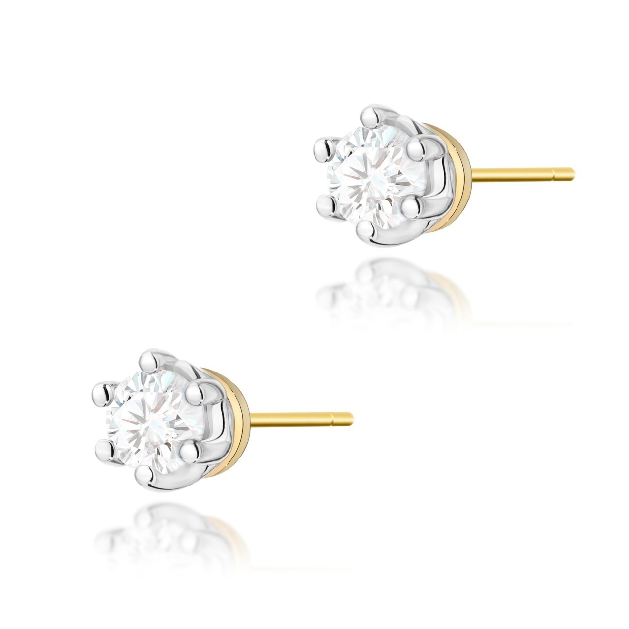 Cercei Aur 14K cu Diamant Natural 0.15 ct