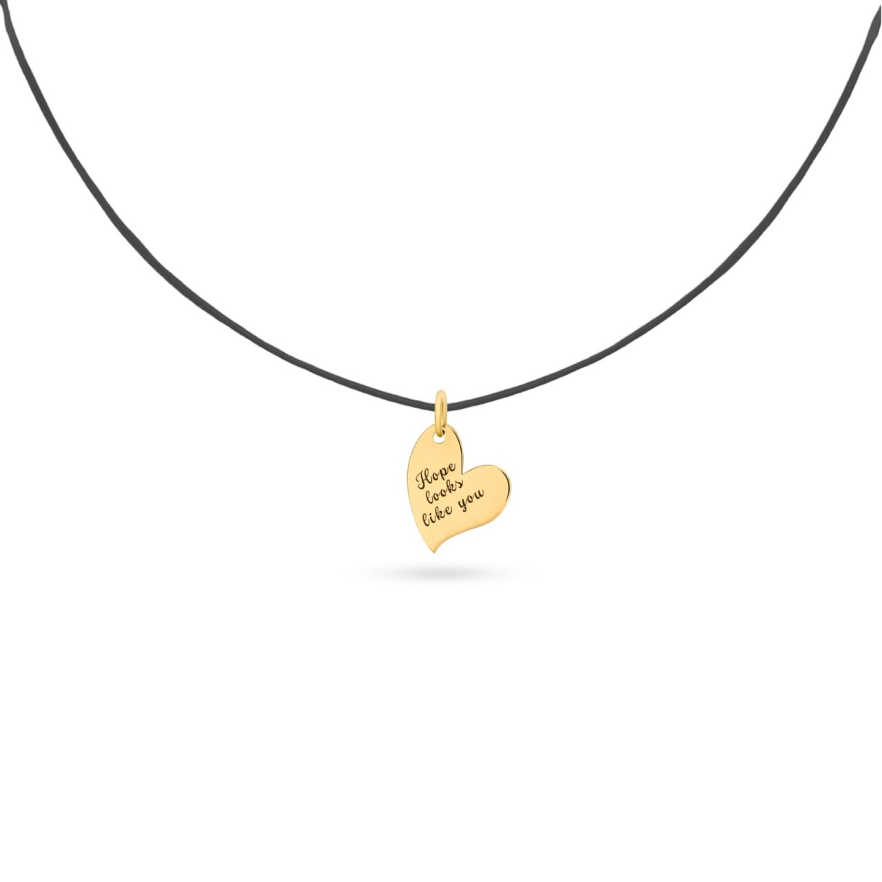 Choker Heart din AUR 14K - Hope looks like you