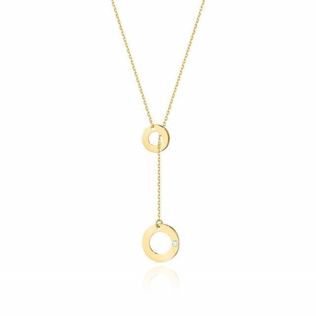 Colier Aur 14K cu Diamant Natural 0.01 ct