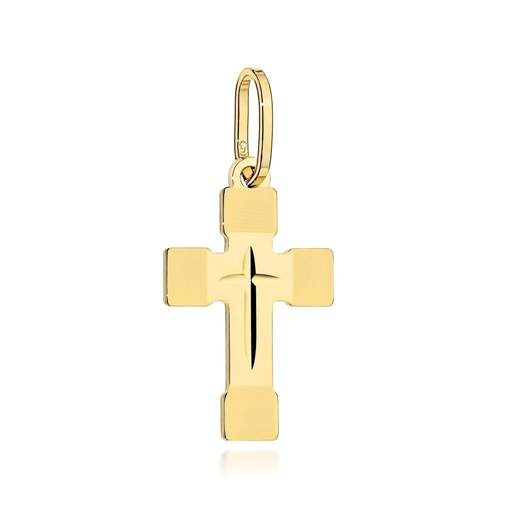 Cruciuliță Aur 14K Cu Brațe Ornamentale