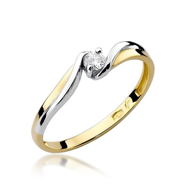 Inel Aur 14K cu Diamant Natural 0.10 ct