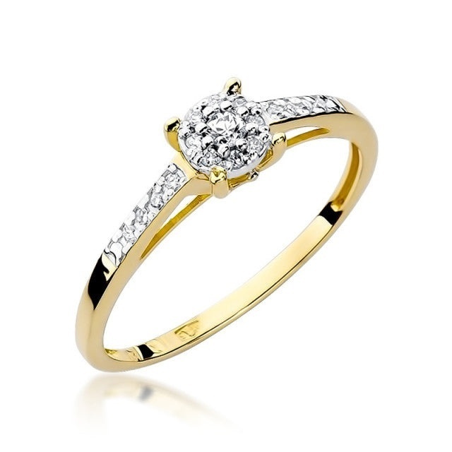 Inel Aur 14K cu Diamante Naturale 0.12 ct