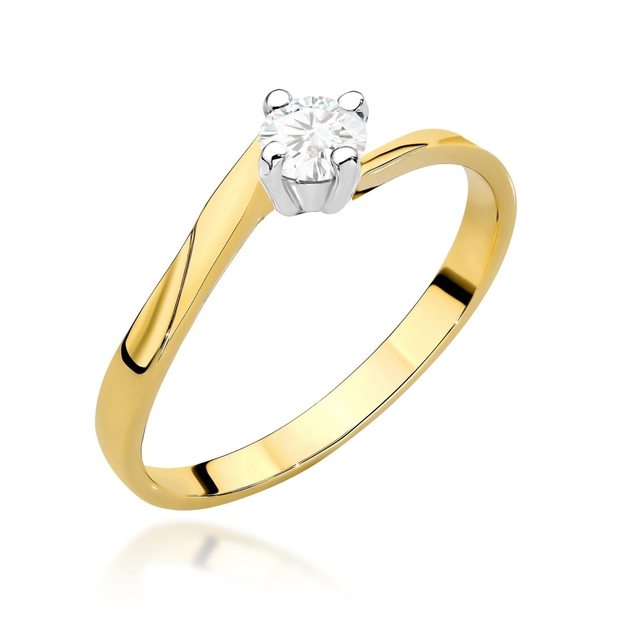 Inel Aur 9K cu Diamant Natural 0.20 ct
