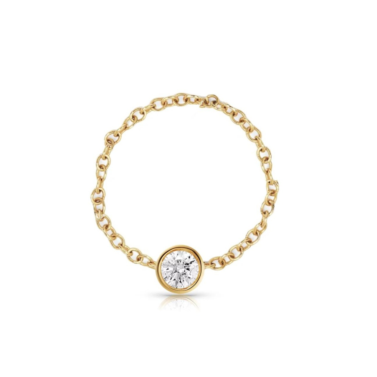 Inel Chain Crystal din AUR 14K