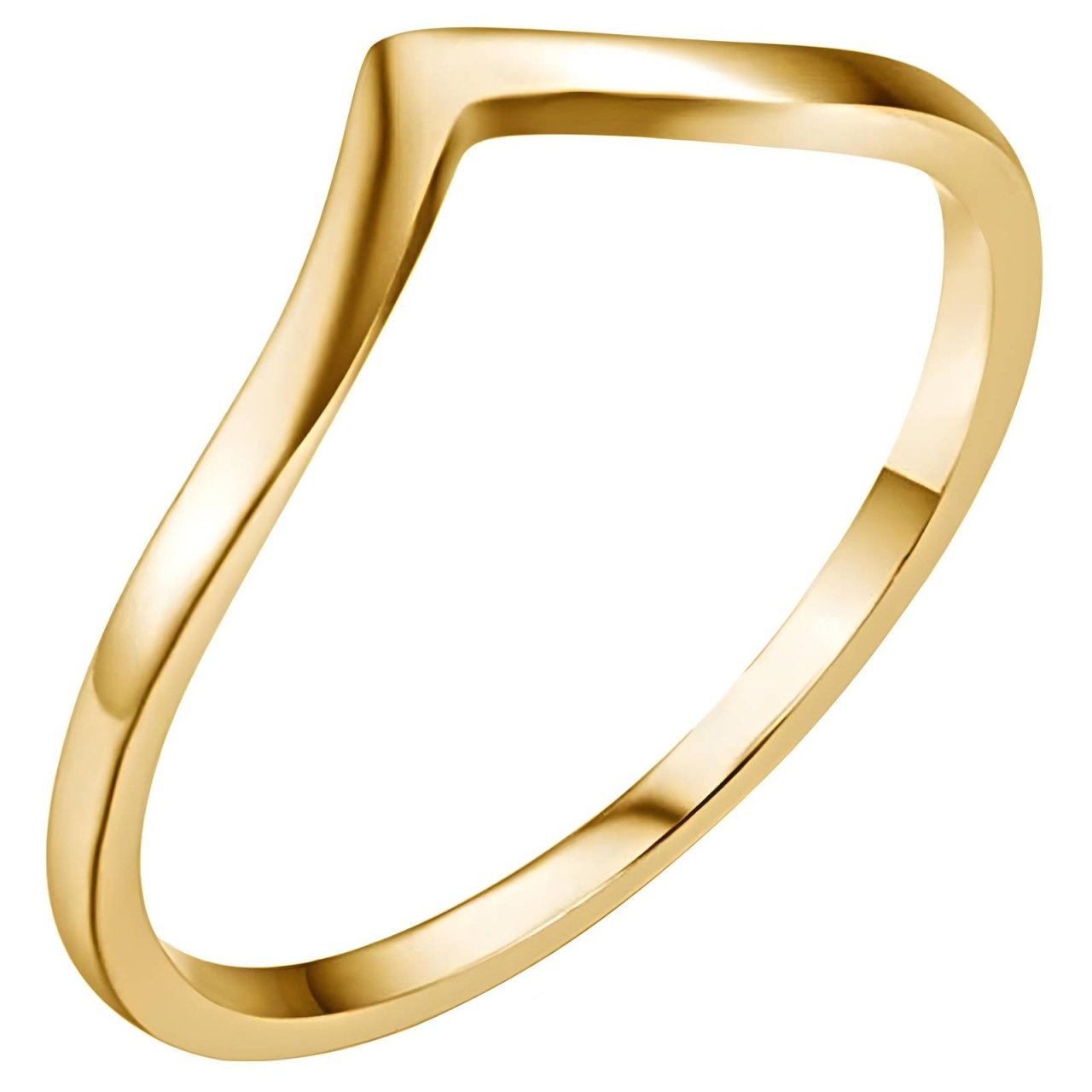 Inel V Style din Inox placat cu AUR 18K M7/55