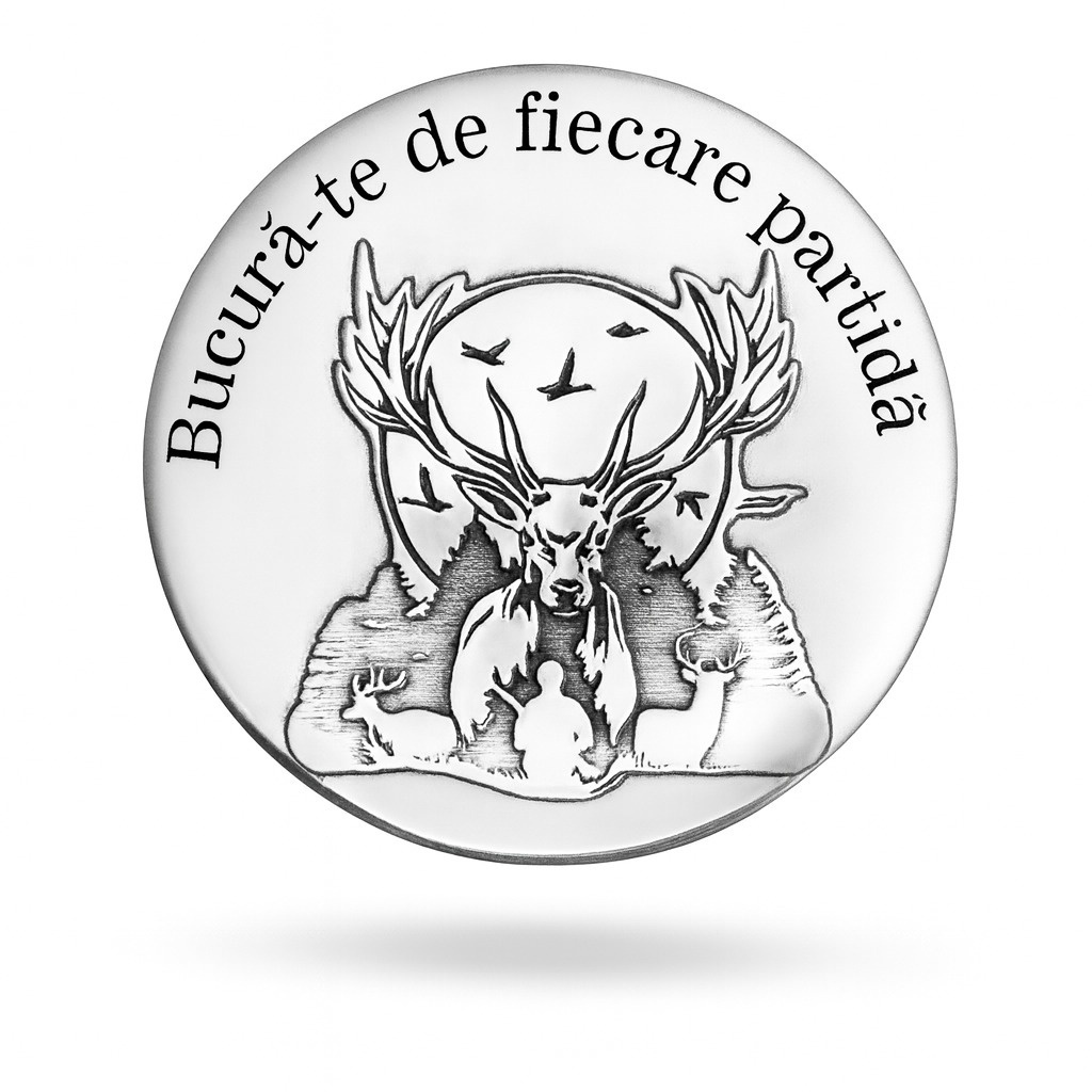 Moneda Wild Instinct din Argint 2.5cm - Gravura in relief