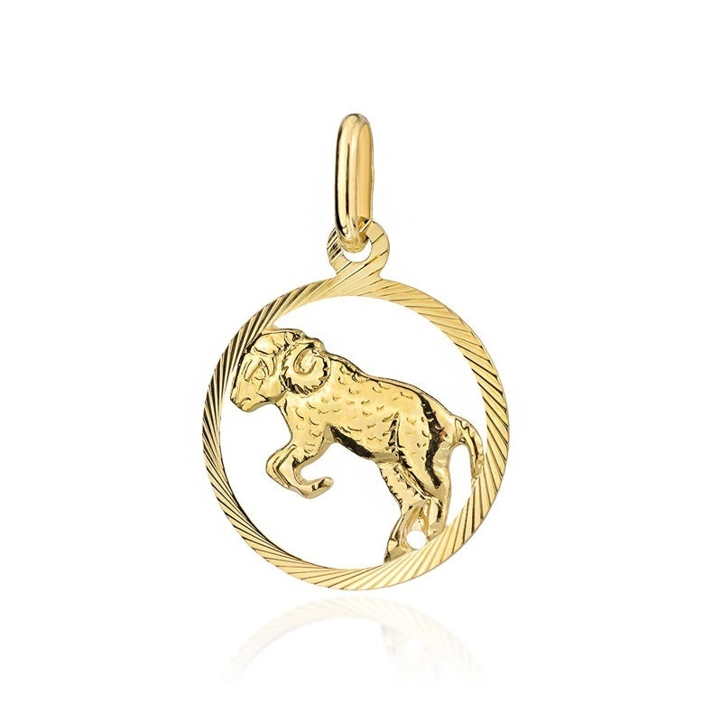 Pandantiv Aur 14K cu Semnul Zodiacal Berbec