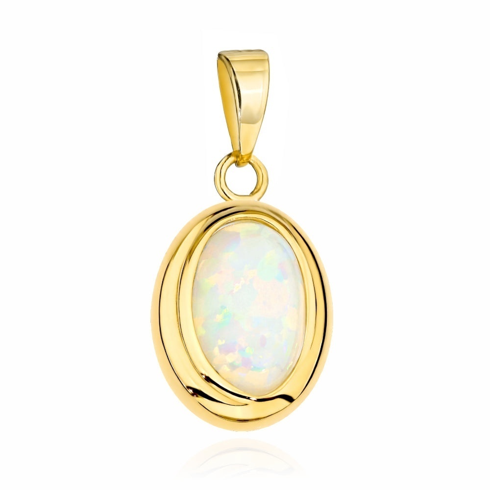 Pandantiv Aur 14K Opal Oval