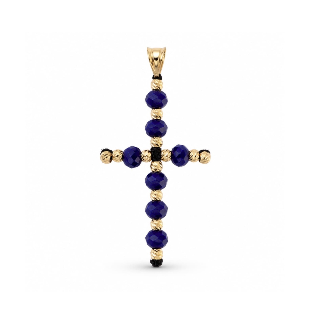 Pandantiv Cruce Dark Blue din AUR 14K
