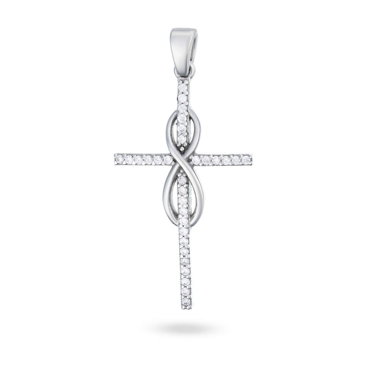 Pandantiv Infinity Cross din argint 925