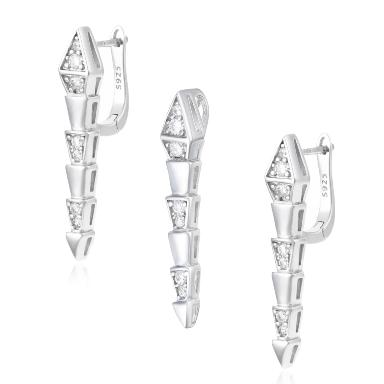Set cercei si pandantiv din Argint 925 Crystal Shine